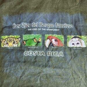 The Eyes of the Rainforest Costa Rica Wildlife Animals Lrg Green Graphic T-Shirt